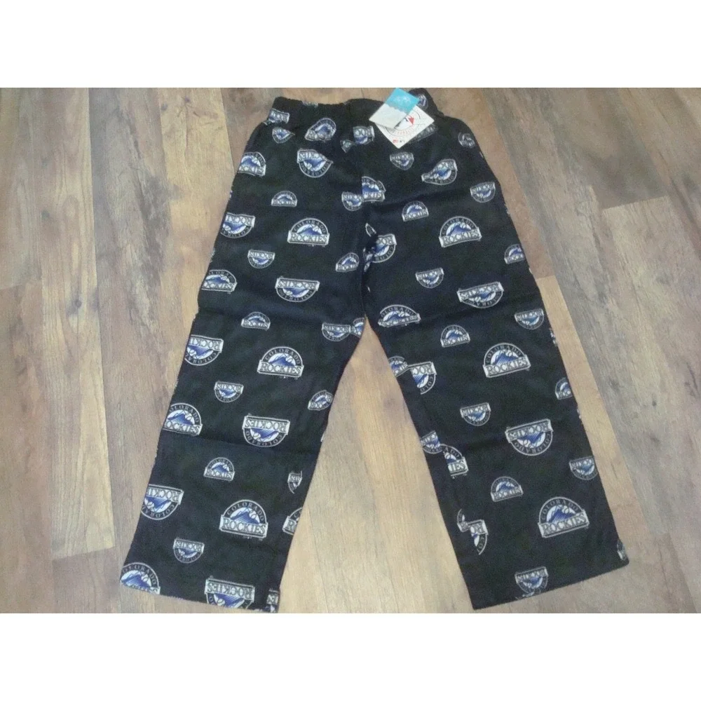 BOYS SIZE‎ 8 PANTS PAJAMA BOTOM ROCKIES COLORADO VINTAGE DEADSTOCK 04